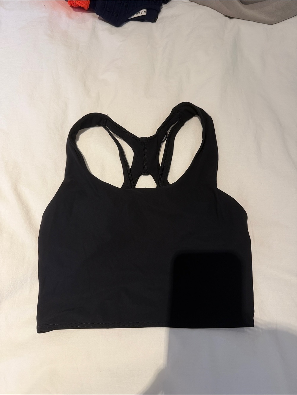 lululemon athletica Black Racerback Cropped Sports Bra